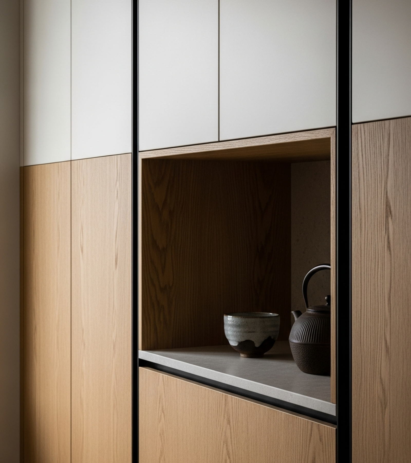Fadior Resonance Wardrobe Suite — close-up of stainless steel finish and hardware detail