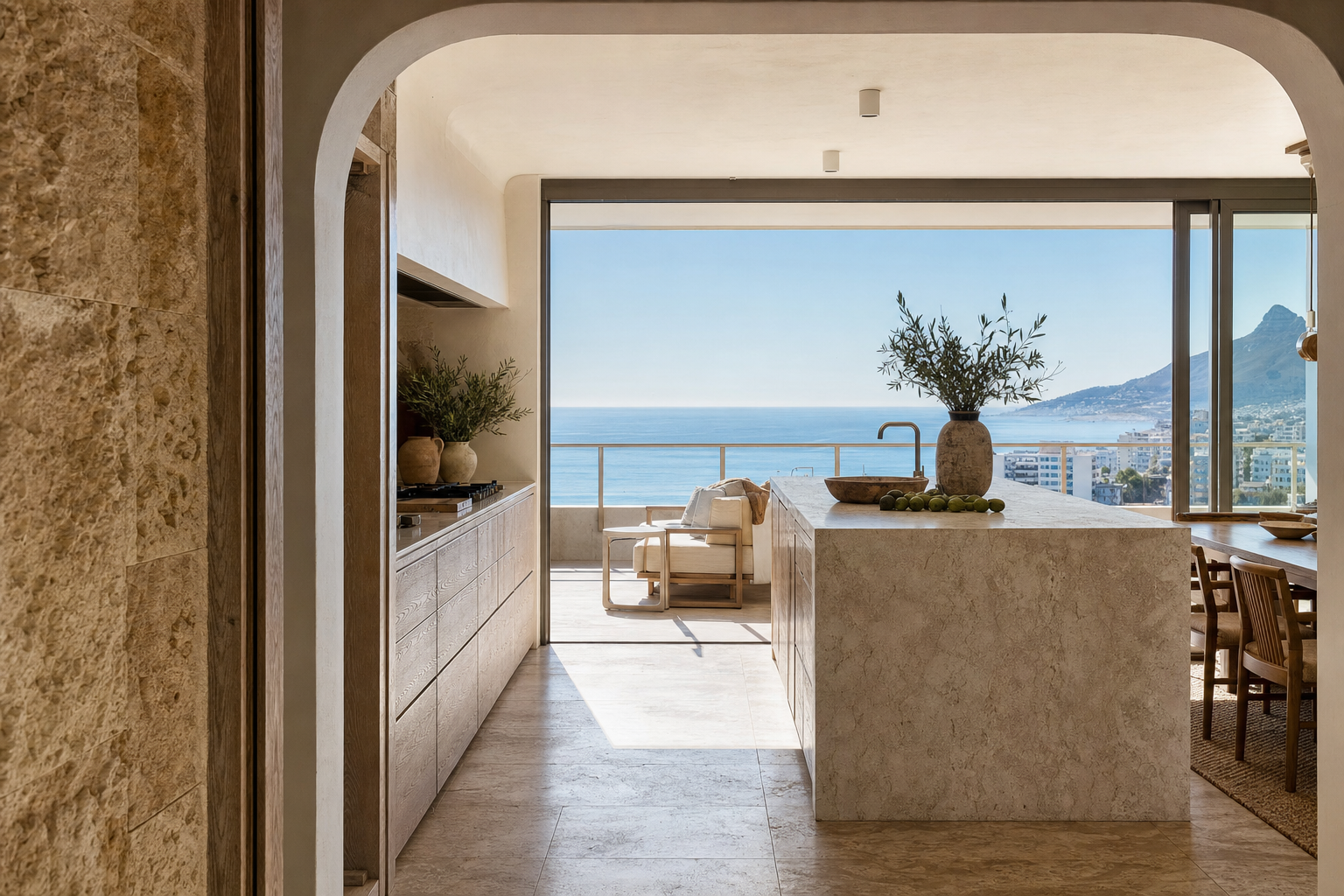 Penthouse de 220 m² en Ciudad del Cabo: cocina y baño imagen 4