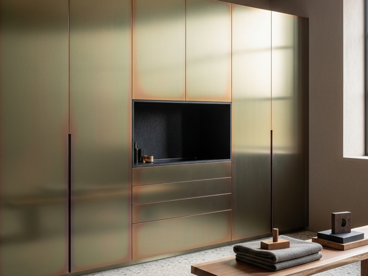 Fadior Brera Wardrobe Suite — 304 stainless steel wardrobe system, front view