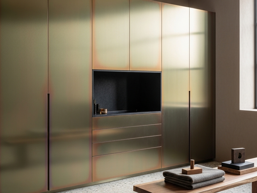 Fadior Brera Wardrobe Suite — 304 stainless steel wardrobe system, front view