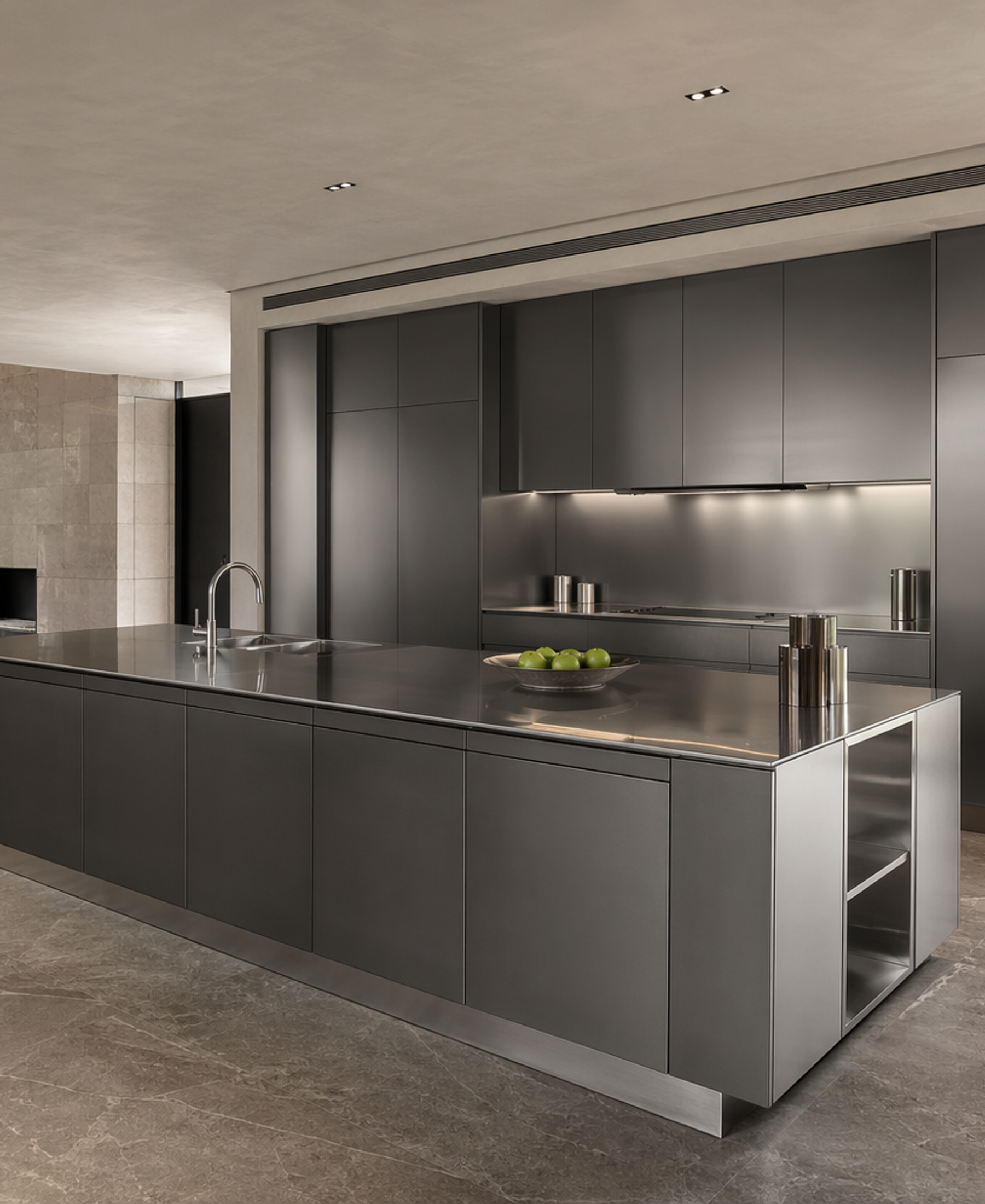 Fadior Abyss Kitchen Suite — 304 stainless steel kitchen system, front view