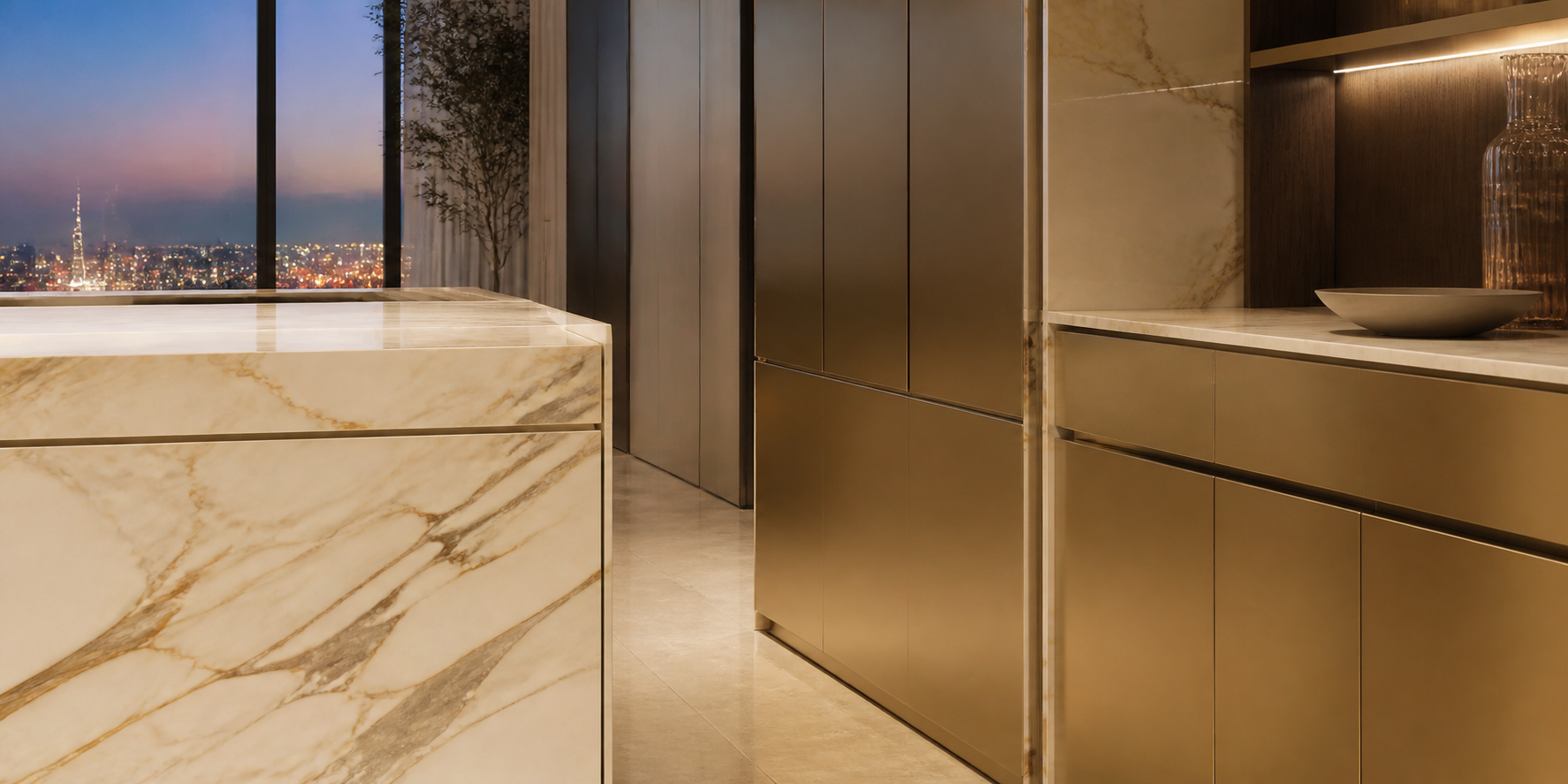 Fadior Solace Kitchen Suite with Specification Certainty Galley — close-up of stainless steel finish and hardware detail