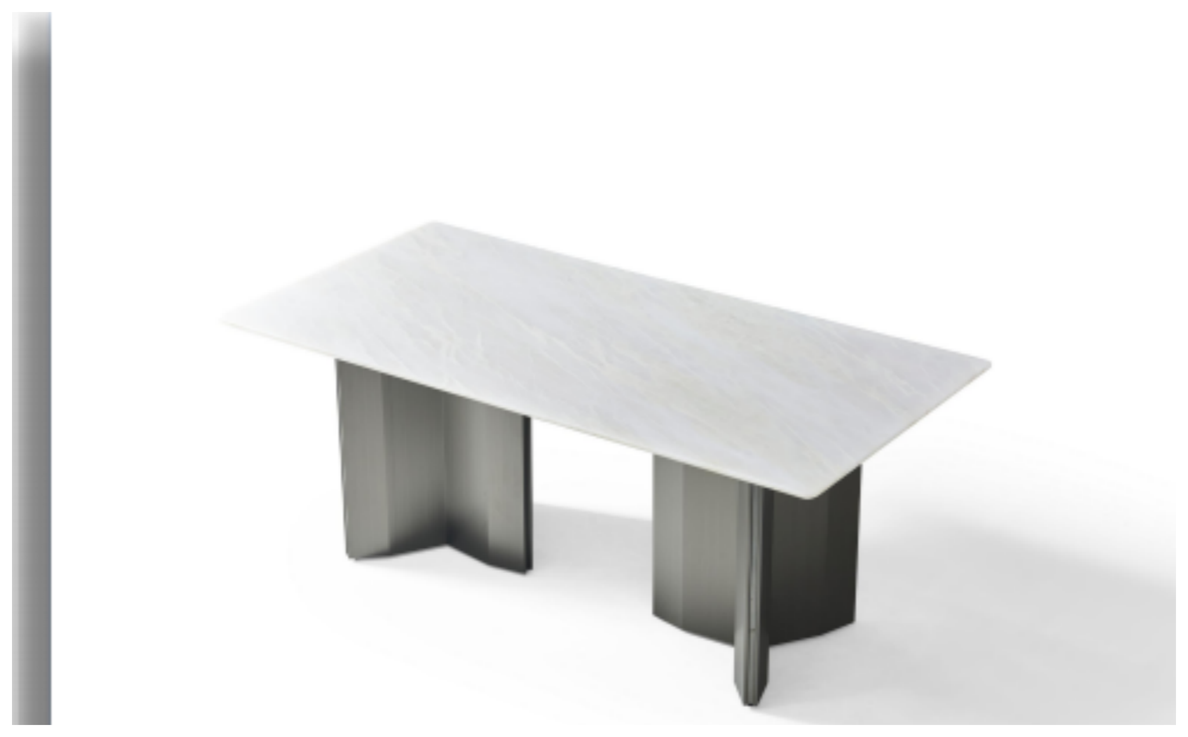 Stone-Top Marble Dining Table 140x80 product photo for FADIOR HOME shop