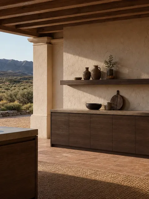 Suite de Cocina Solace con Muro de Preparación de Estante Flotante