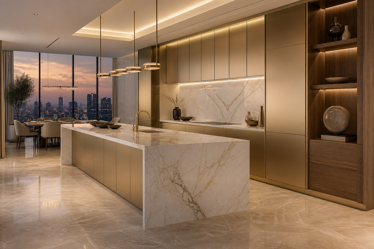 Fadior Solace Kitchen Suite with Specification Certainty Galley — lifestyle setting with natural light and residential