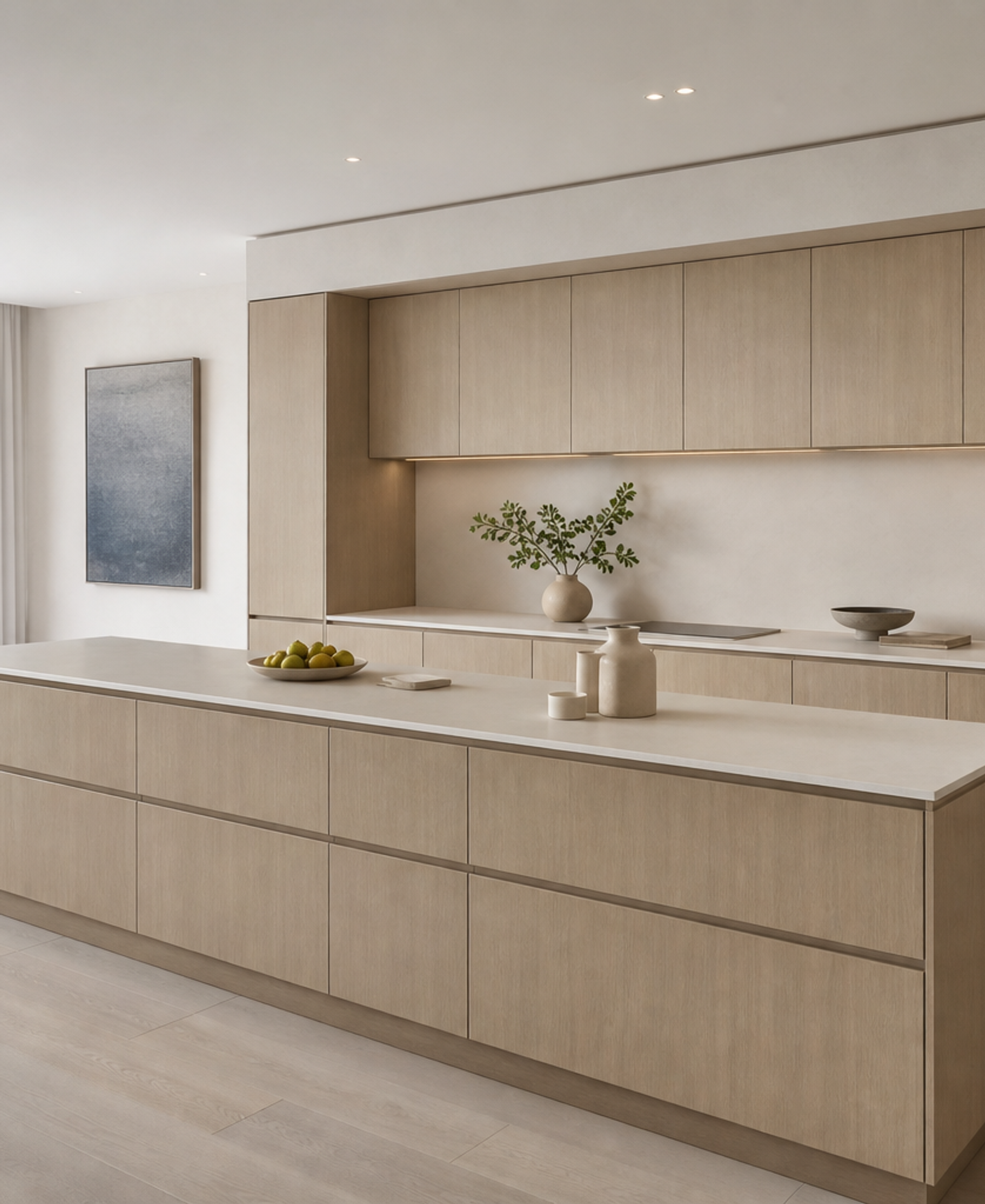 Fadior Dream Home Kitchen Suite with Breakfast Service Bridge — 304 stainless steel kitchen system, front view