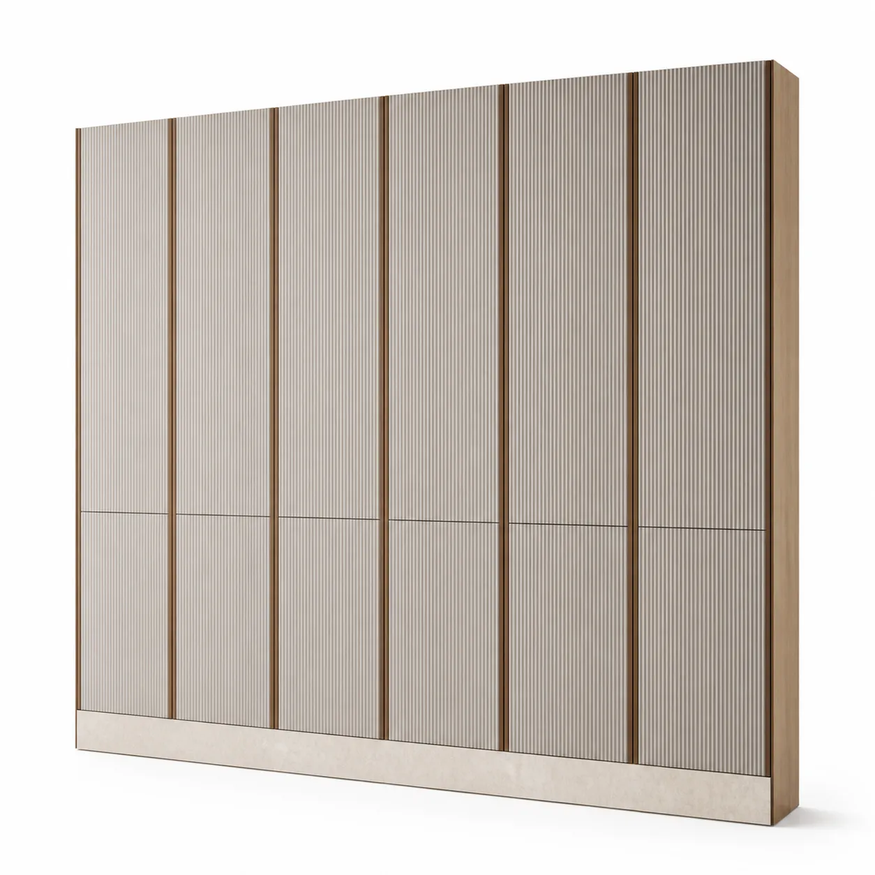 Suite de Panel de Pared Miroir con Plano de Galería de Lino Estriado vista principal