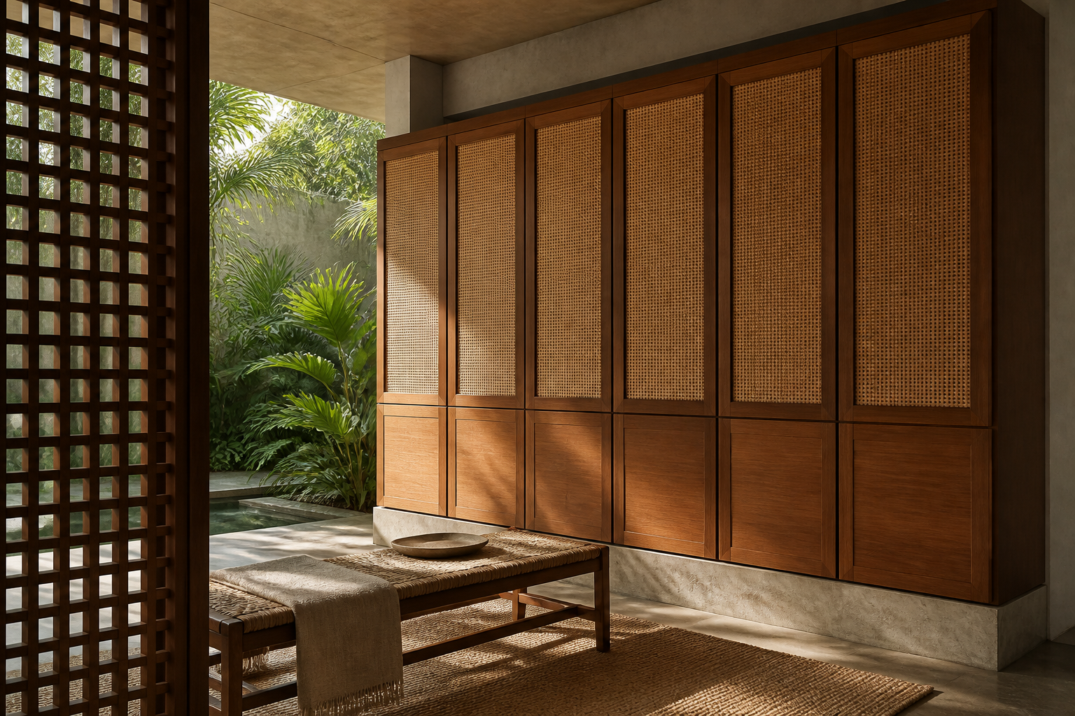 Fadior Voyage Wardrobe Suite with FSC Oak Provenance Wall — lifestyle setting with natural light and residential styling