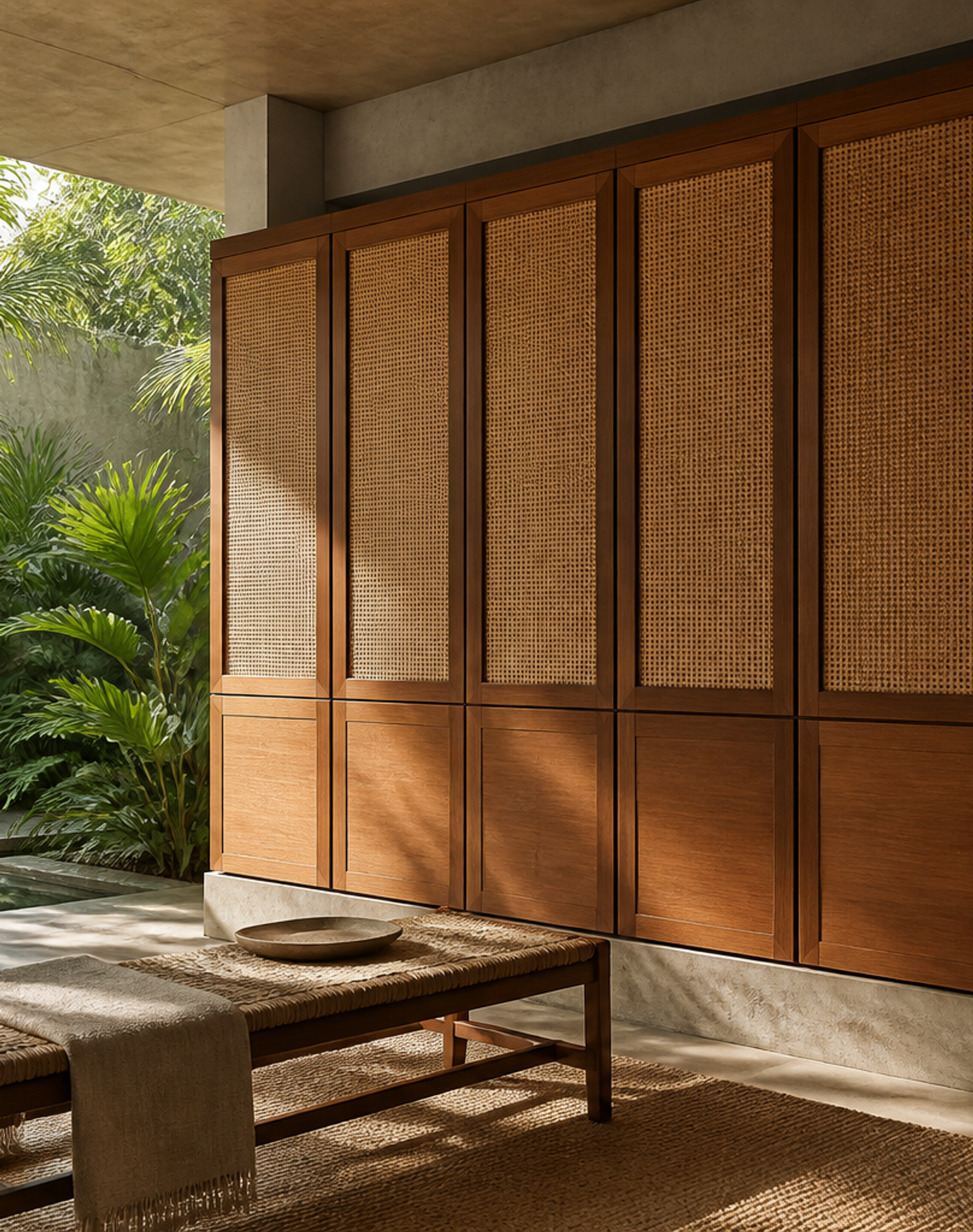 Fadior Voyage Wardrobe Suite with FSC Oak Provenance Wall — lifestyle setting with natural light and residential styling