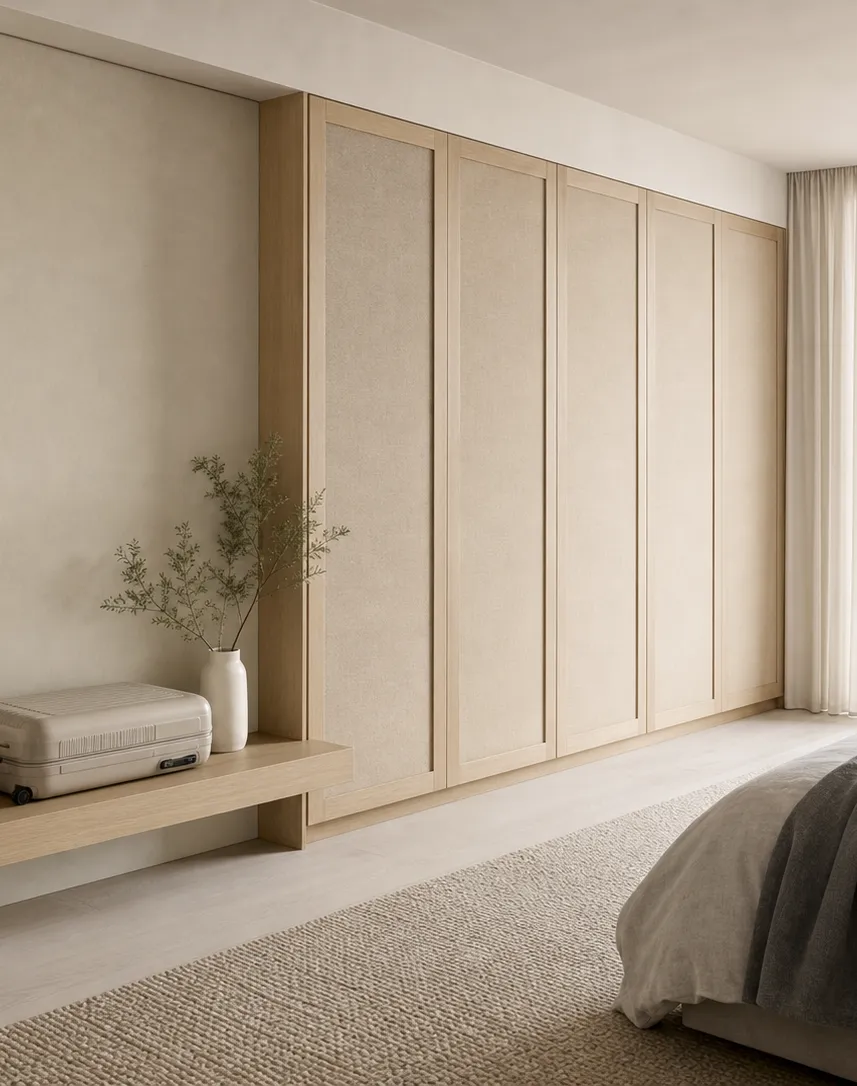 Suite de Armario Canopy con Muro Flotante de Valet para Equipaje perspectiva interior
