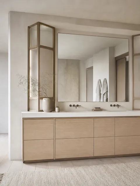 Suite de Baño y Tocador Ethereal con Pantalla de Lavabo Lantern