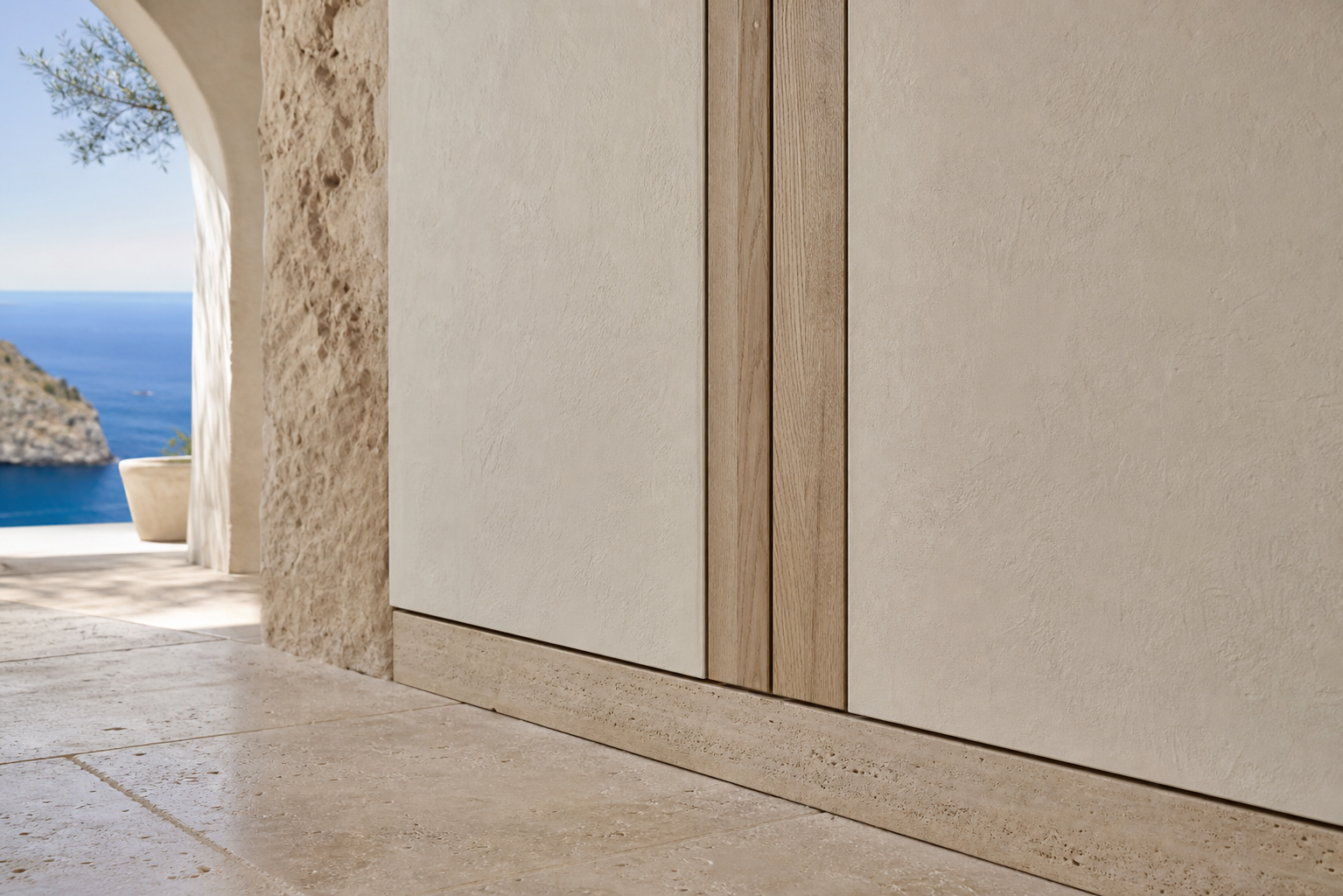 Fadior Onyx Wardrobe Suite with Mediterranean Dressing Gallery — close-up of stainless steel finish and hardware detail