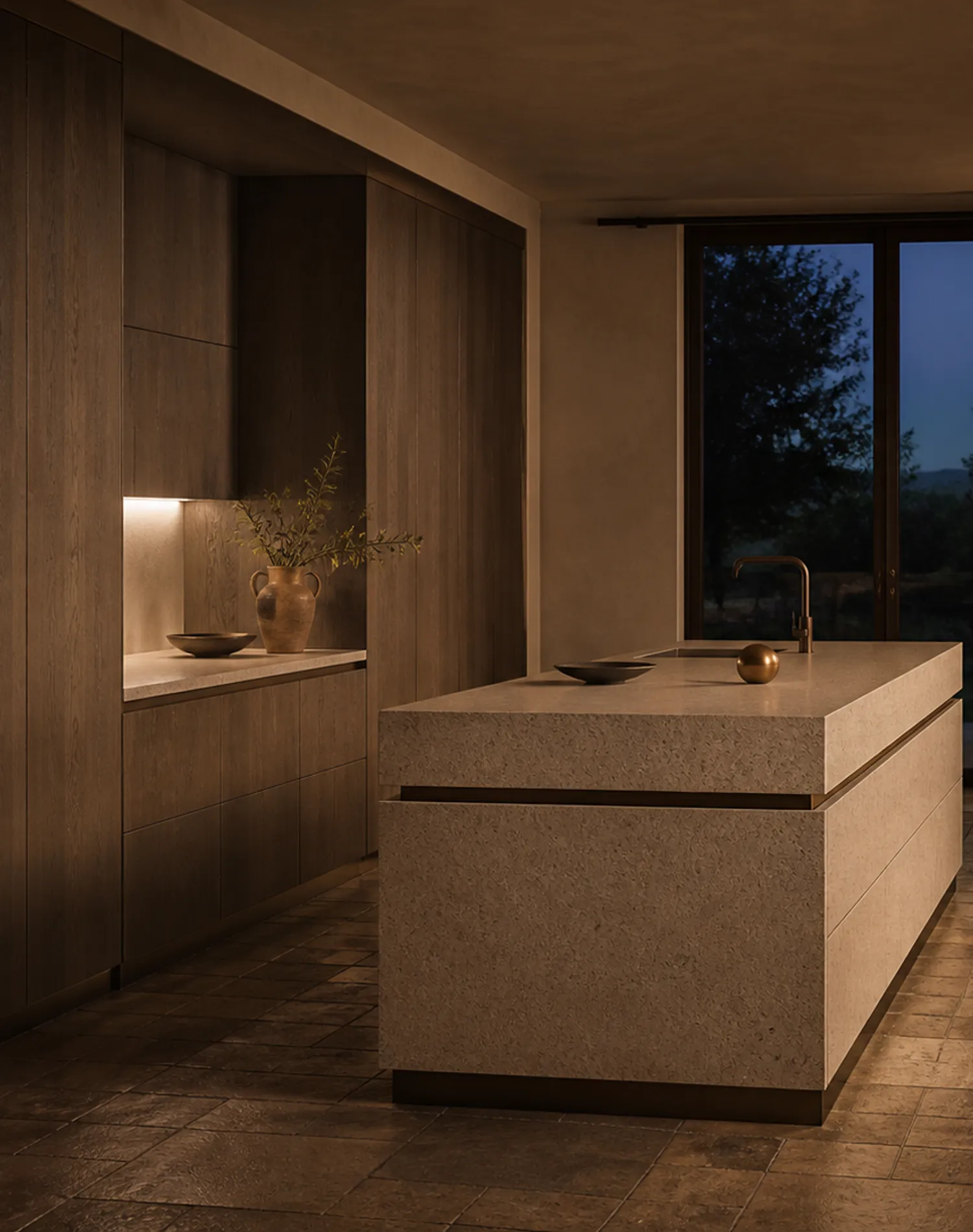 Fadior Continuum Kitchen with Threshold Plane Assembly — lifestyle setting with natural light and residential styling
