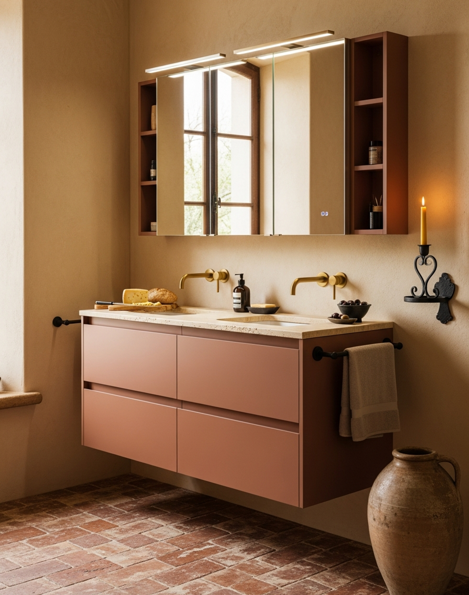 Fadior Acqua Bath and Vanity Suite — interior room context showing cabinet integration