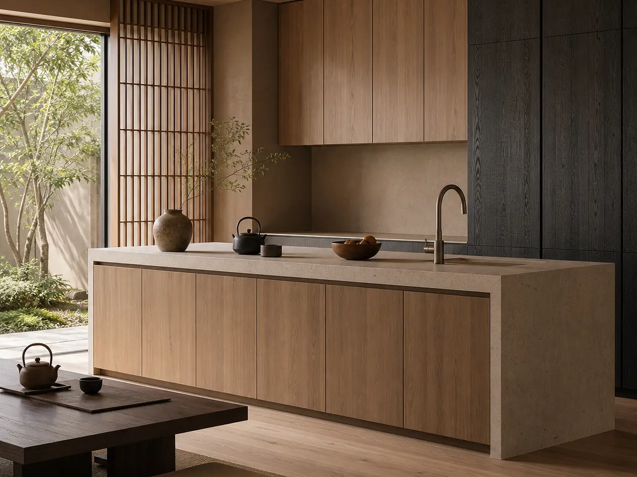 Fadior Silkstone Kitchen Suite with Tapered Faucet Peninsula - custom 304 stainless steel kitchen cabinetry with residential finishes, storage planning, and daily workflow