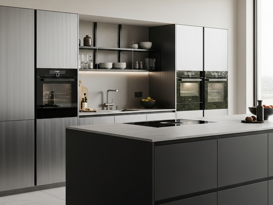Fadior Abyss Kitchen Suite — 304 stainless steel kitchen system, front view
