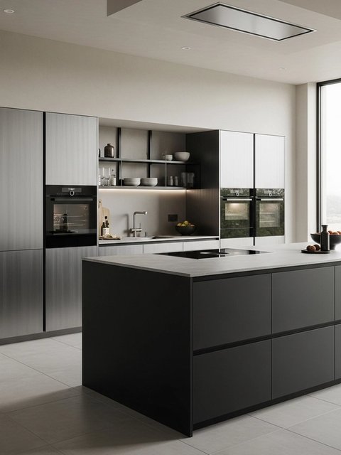 Fadior Abyss Kitchen Suite — 304 stainless steel kitchen system, front view