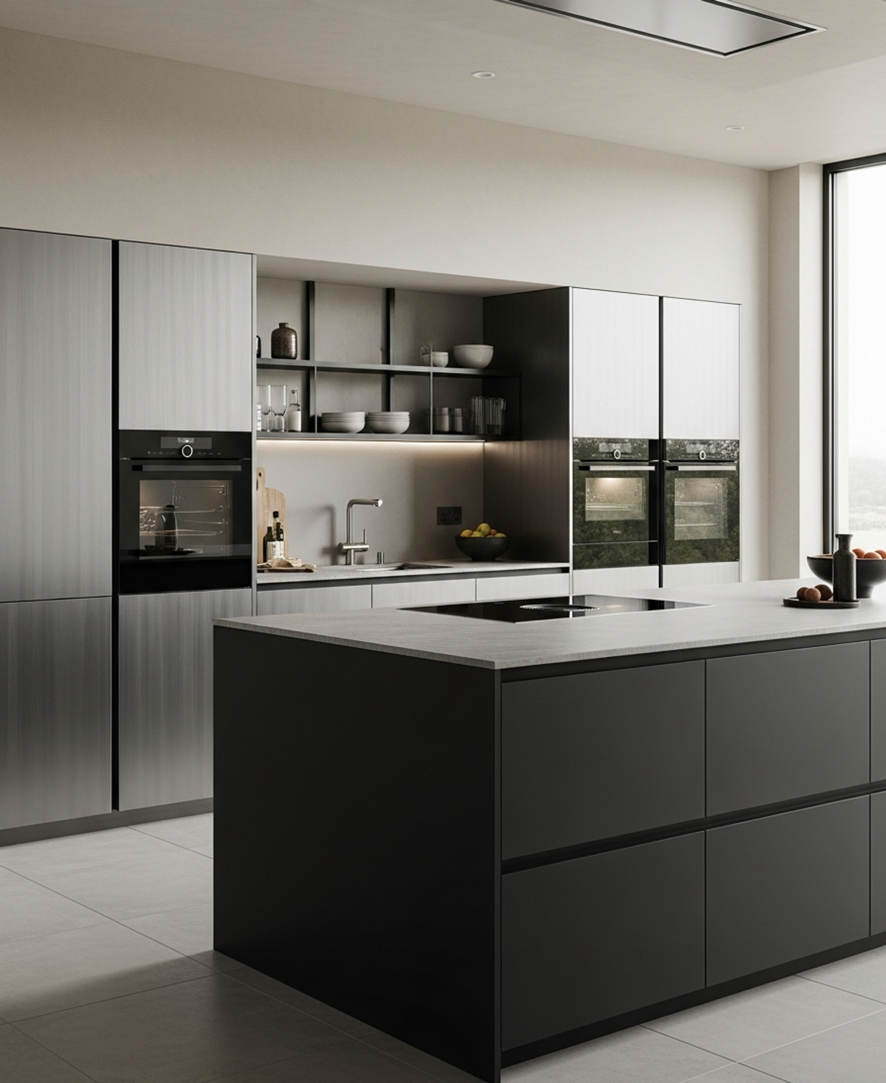 Fadior Abyss Kitchen Suite — 304 stainless steel kitchen system, front view