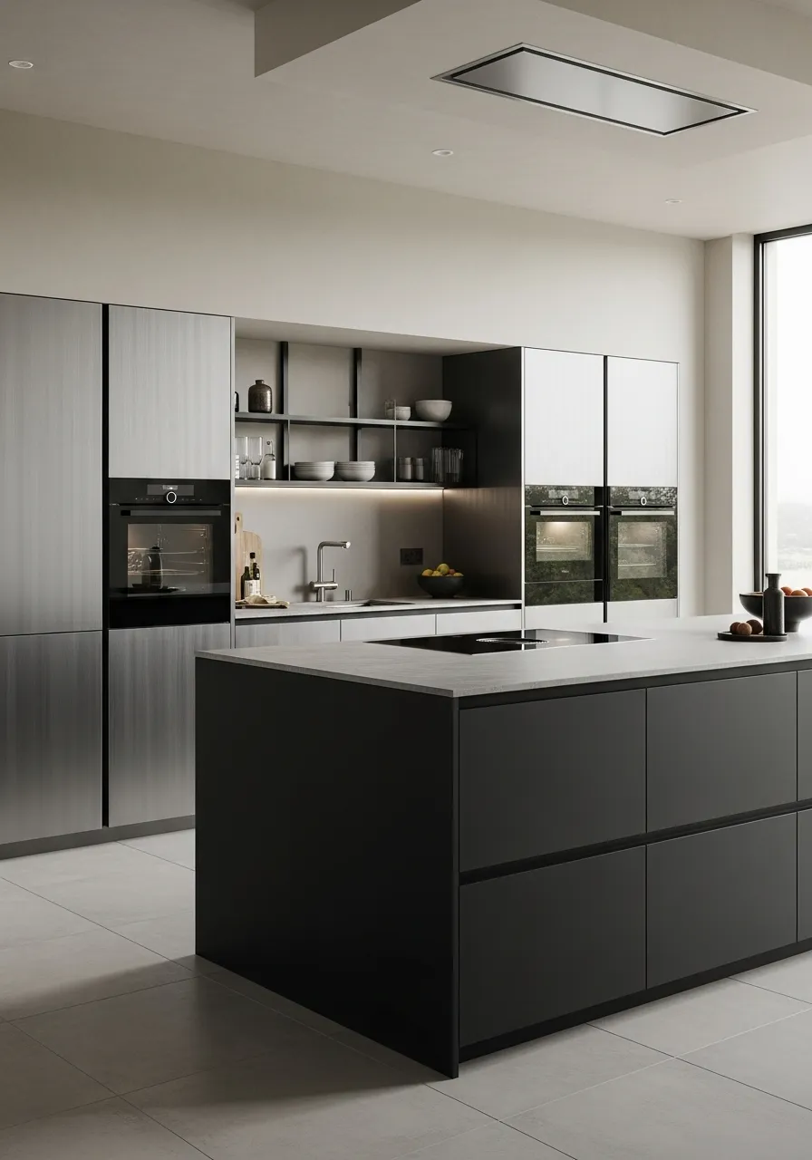 Fadior Abyss Kitchen Suite — 304 stainless steel kitchen system, front view