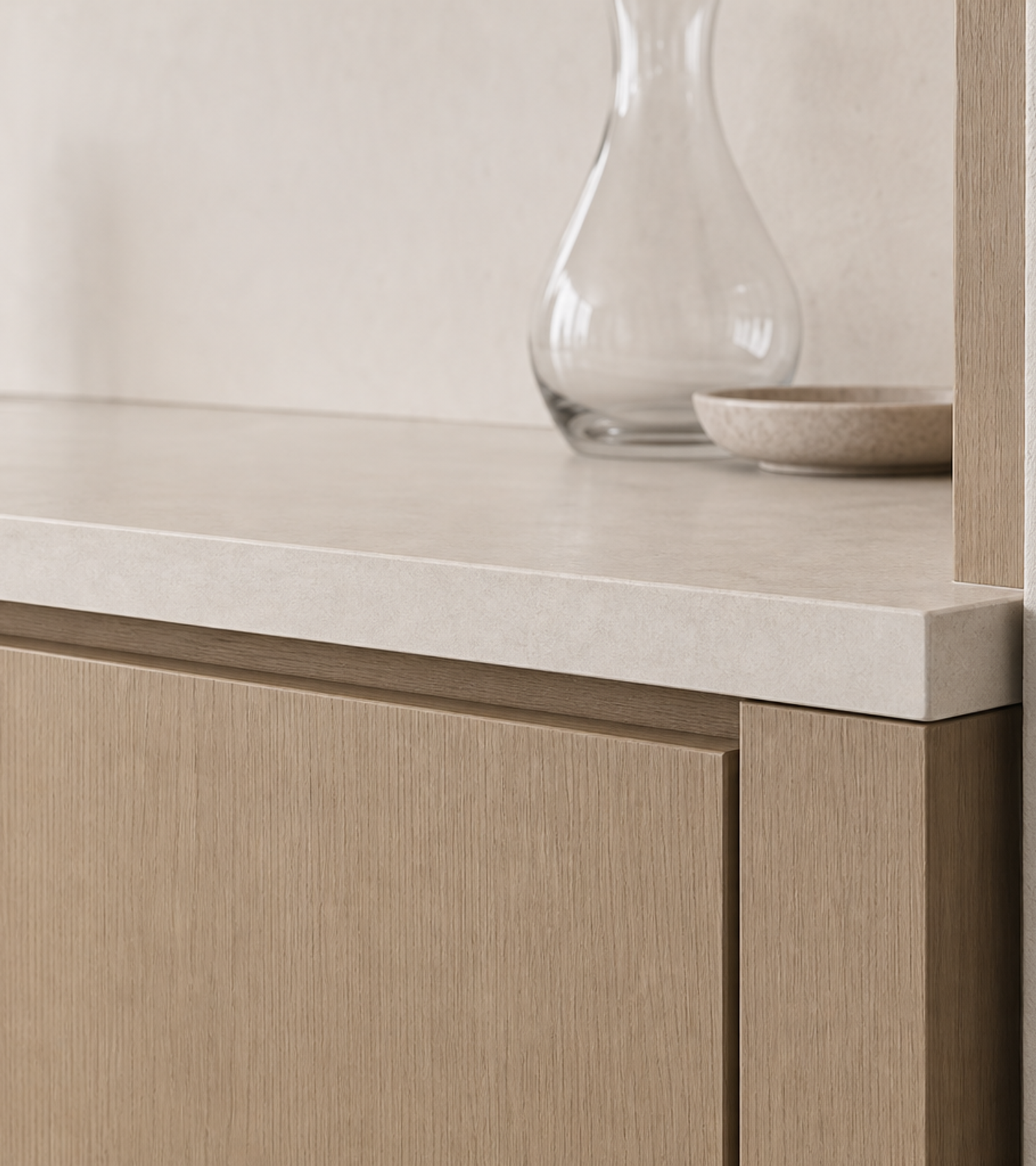 Fadior Cru Architectural Cellar Service Wall — close-up of stainless steel finish and hardware detail