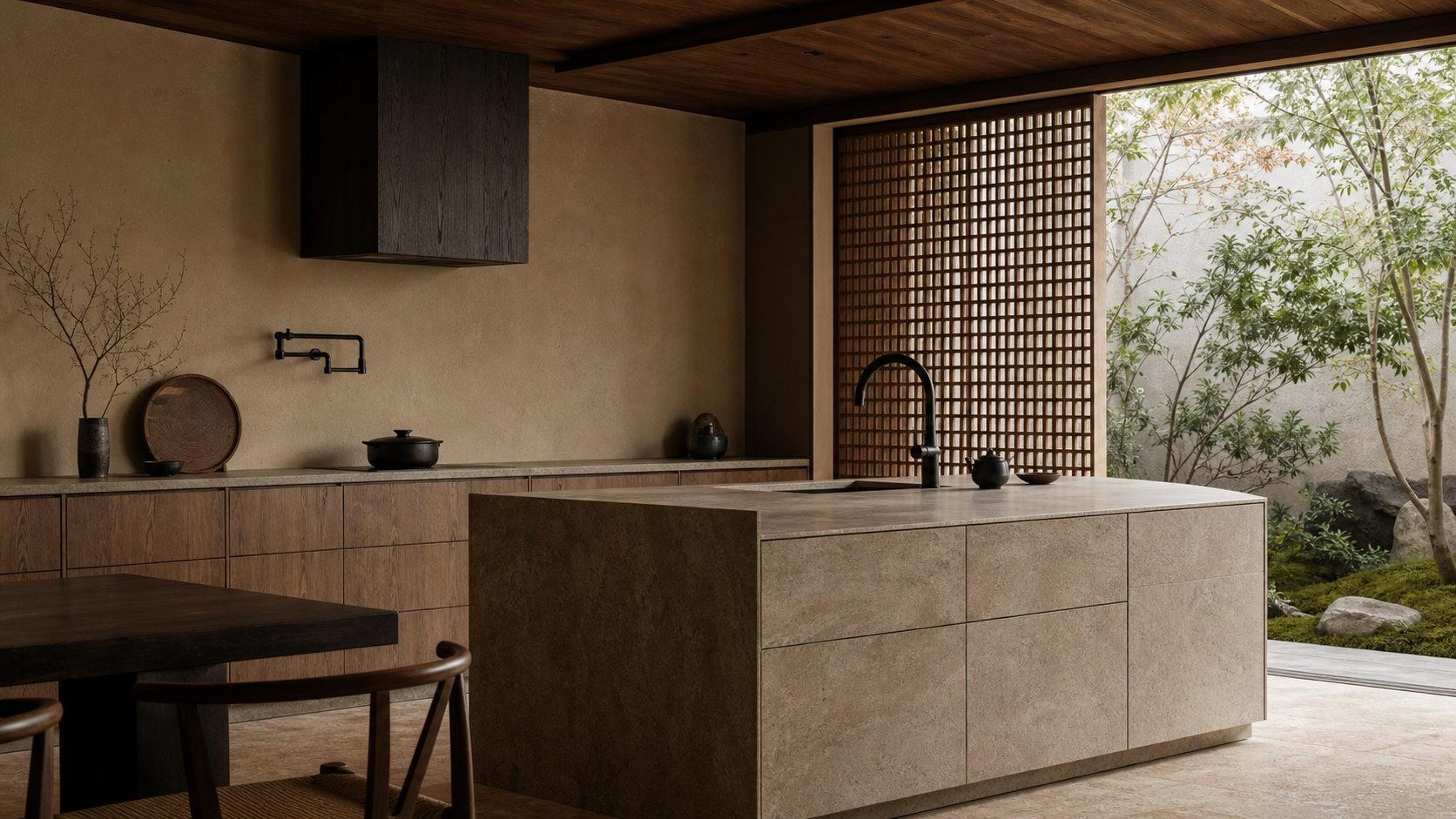 Fadior Pavilion Kitchen Suite with Cloudline Pot Filler Island — lifestyle setting with natural light and residential styling