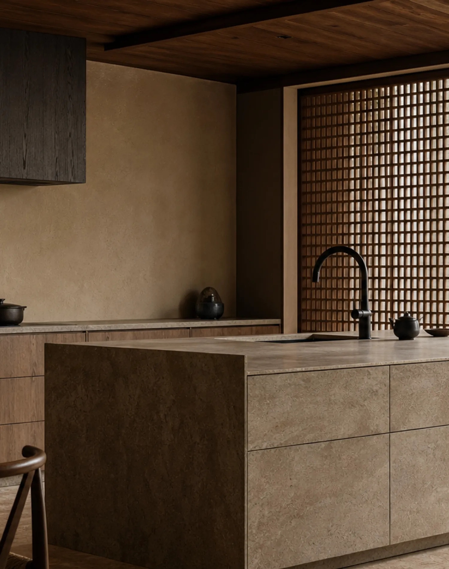 Fadior Pavilion Kitchen Suite with Cloudline Pot Filler Island — lifestyle setting with natural light and residential styling