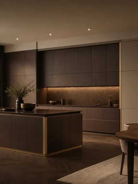 Fadior Pavilion Kitchen Suite with Gilded Hospitality Axis — 304 stainless steel kitchen system, front view
