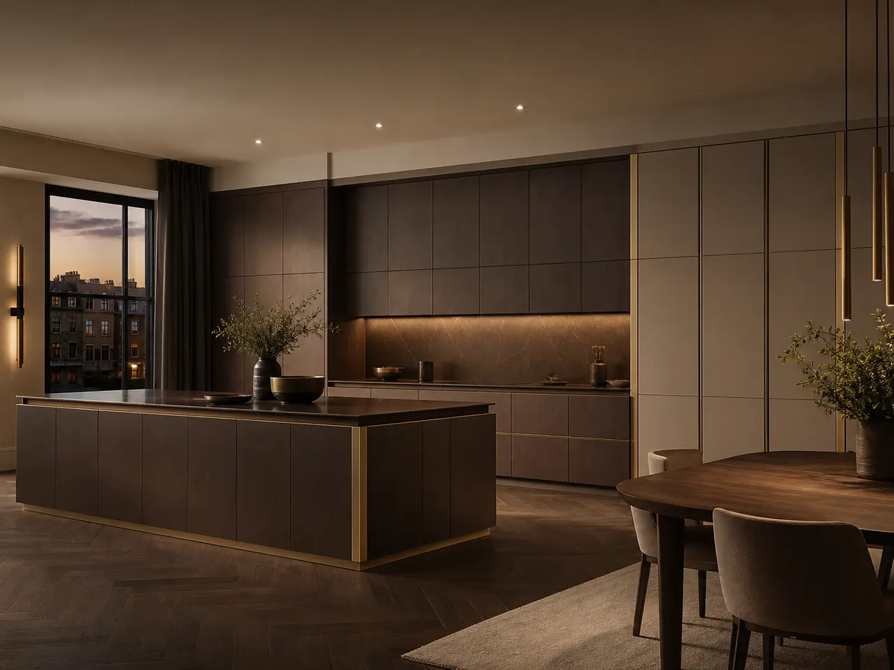Fadior Pavilion Kitchen Suite with Gilded Hospitality Axis — 304 stainless steel kitchen system, front view