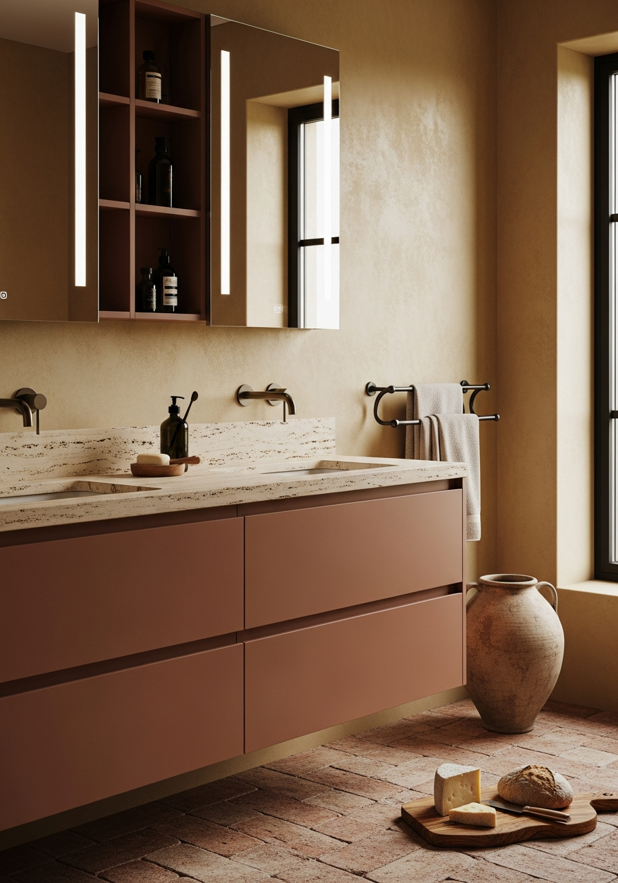 Fadior Acqua Vanity Suite — close-up of stainless steel finish and hardware detail