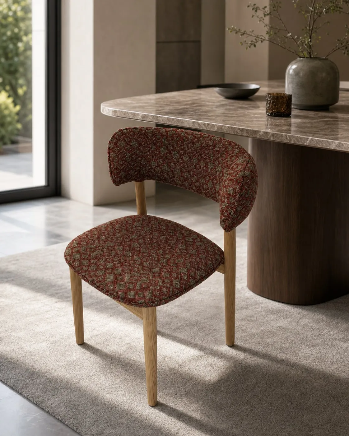 Ash Wood Leg Dining Chair