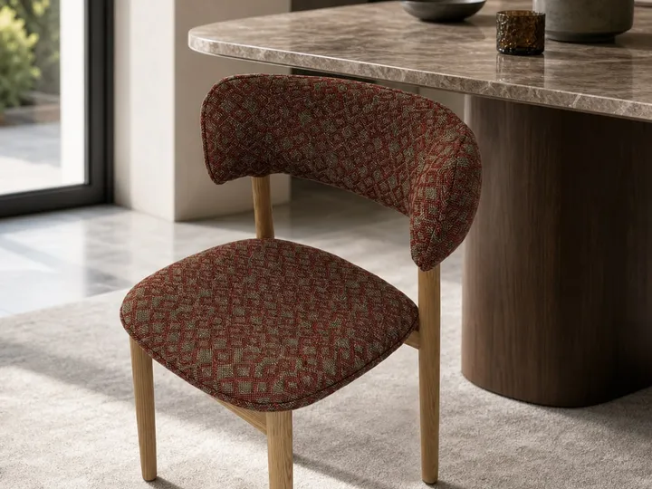 Silla de comedor con patas de madera de fresno