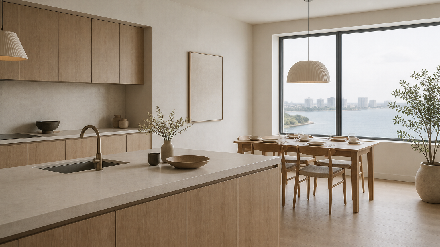 Fadior Terrena Kitchen Suite with Waterpoint Alignment Gallery — lifestyle setting with natural light and residential styling