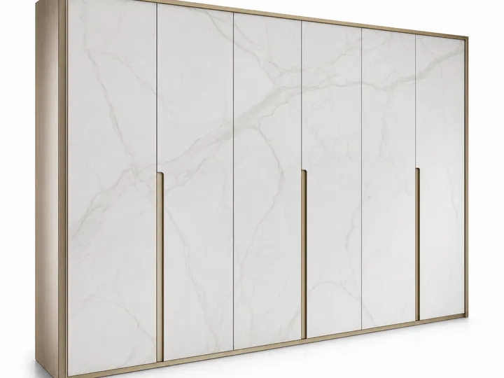 Fadior Resonance Wardrobe Suite with Frameless Gallery Threshold — 304 stainless steel wardrobe system, front view