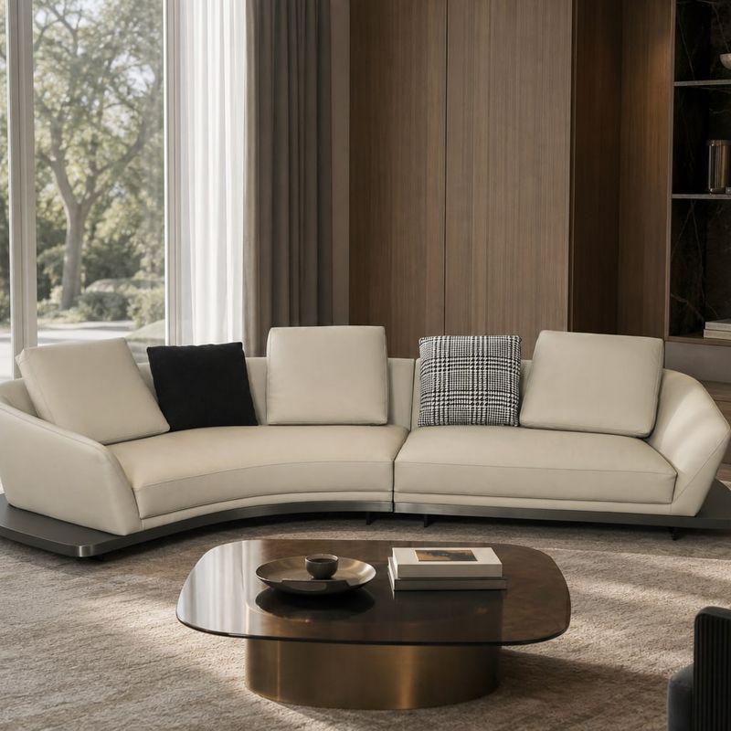 Modern Sofa (Genuine leather) styled in a FADIOR HOME interior setting