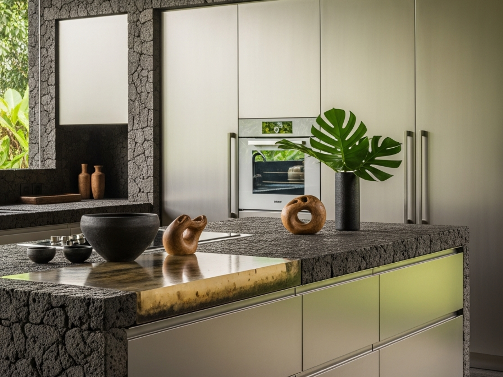 Fadior Ubud Tropical Villa — 304 stainless steel kitchen system, architectural view