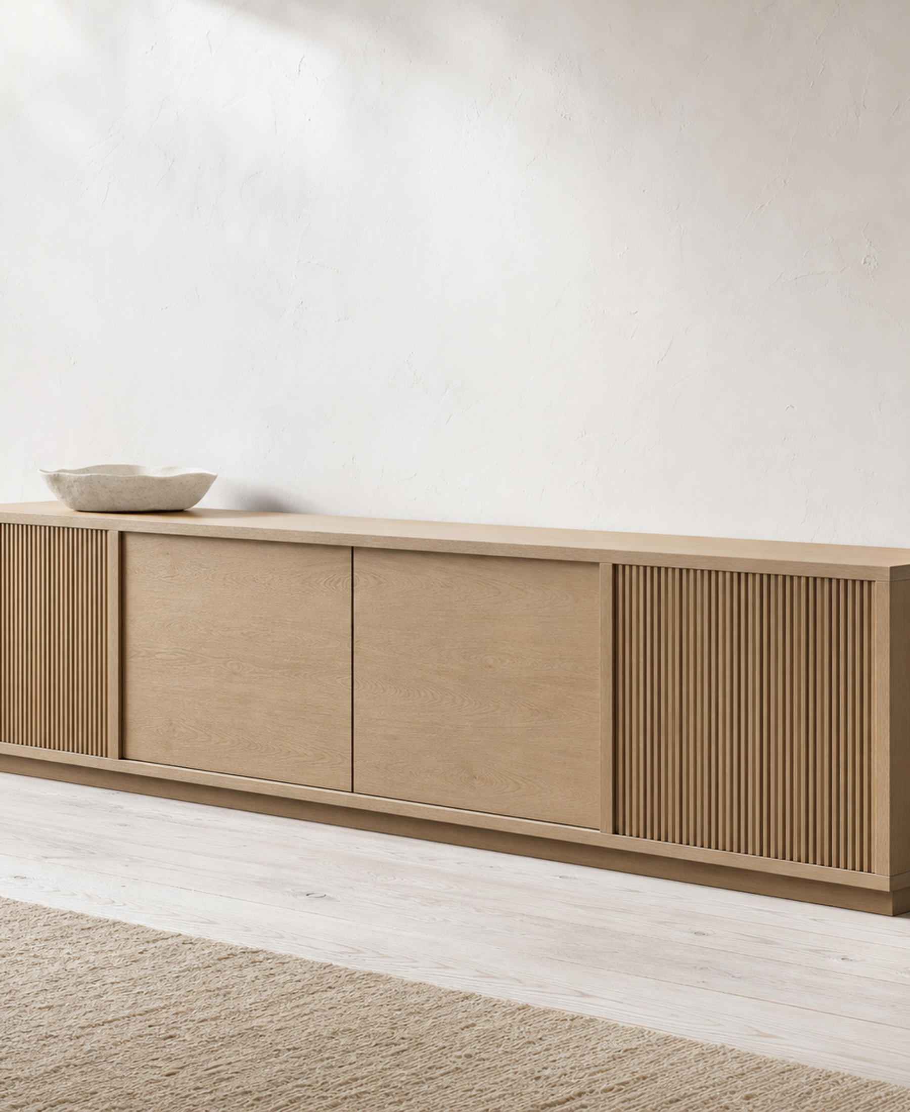 Suite de Salón Patina con Cómoda de Puerta Corredera Artística vista principal