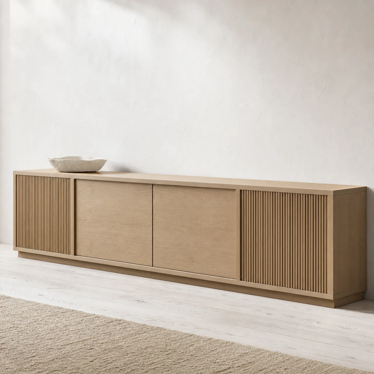 Suite de Salón Patina con Cómoda de Puerta Corredera Artística vista principal