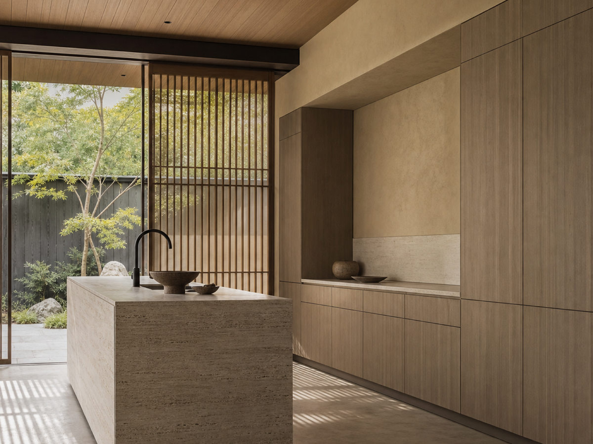 Fadior Silkstone Kitchen Suite with Concealed Induction Workwall — 304 stainless steel kitchen system, front view