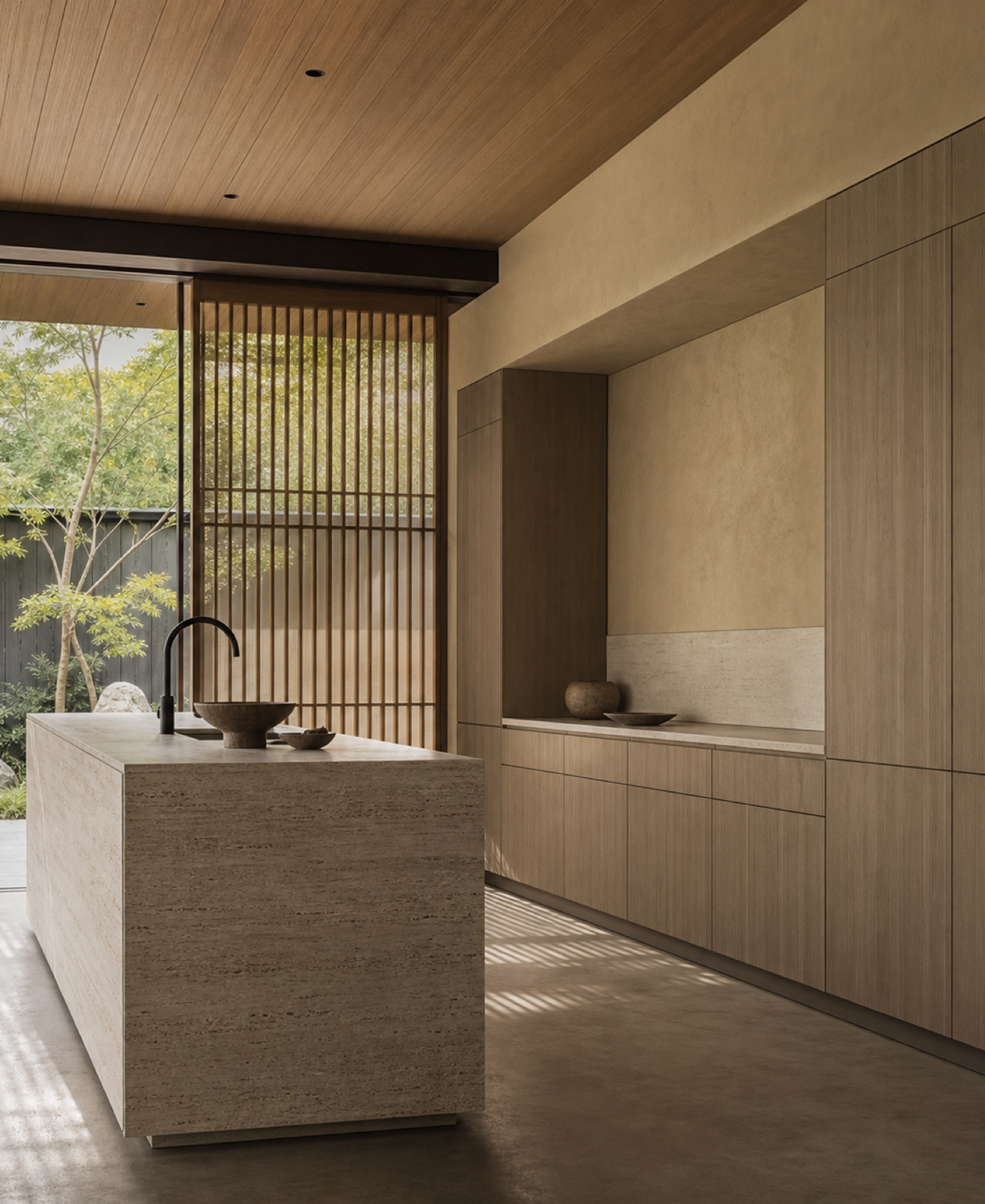 Fadior Silkstone Kitchen Suite with Concealed Induction Workwall — 304 stainless steel kitchen system, front view