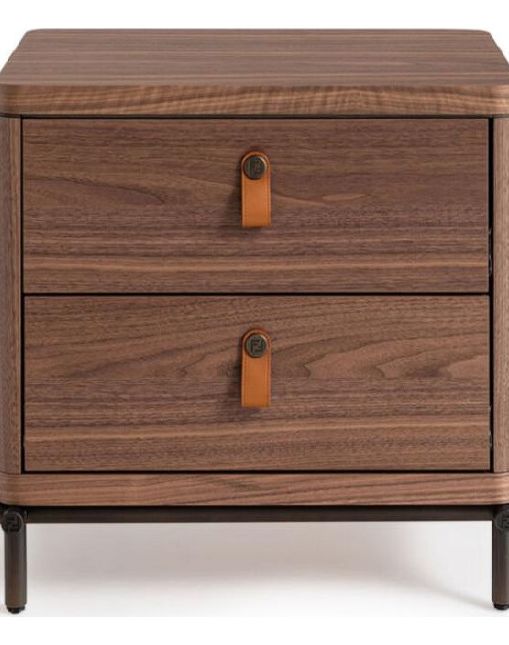 Walnut Nightstand product photo for FADIOR HOME shop