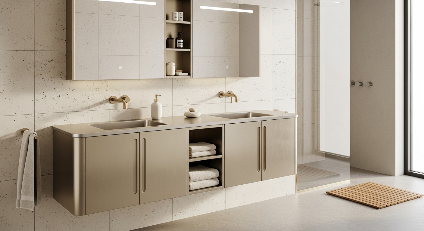 Fadior Acqua Vanity Suite — lifestyle setting with natural light and residential styling