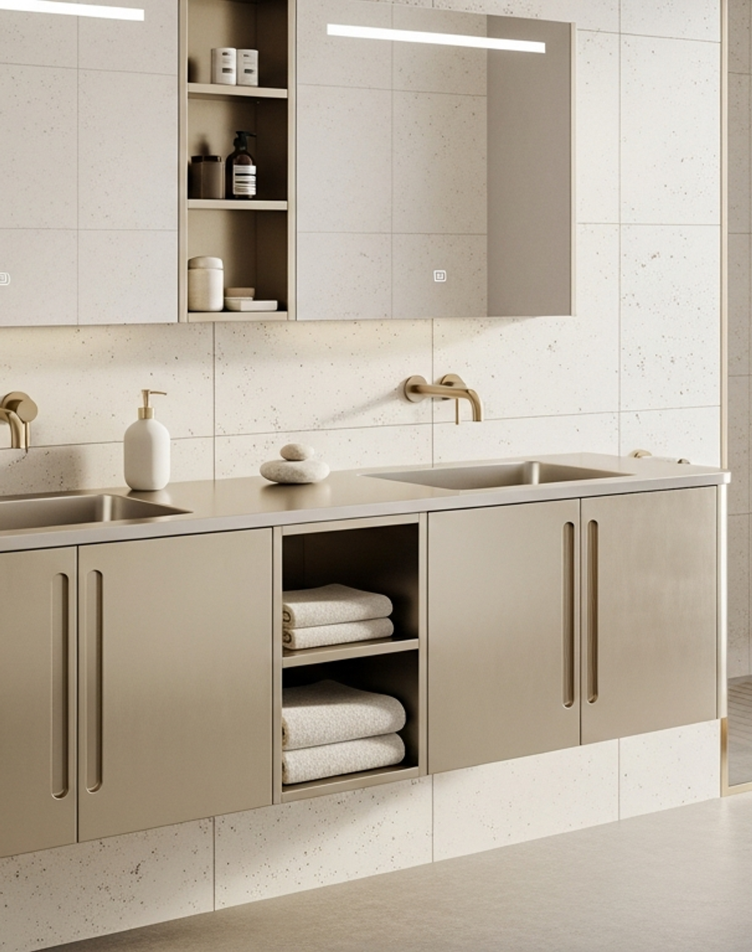 Fadior Acqua Vanity Suite — lifestyle setting with natural light and residential styling