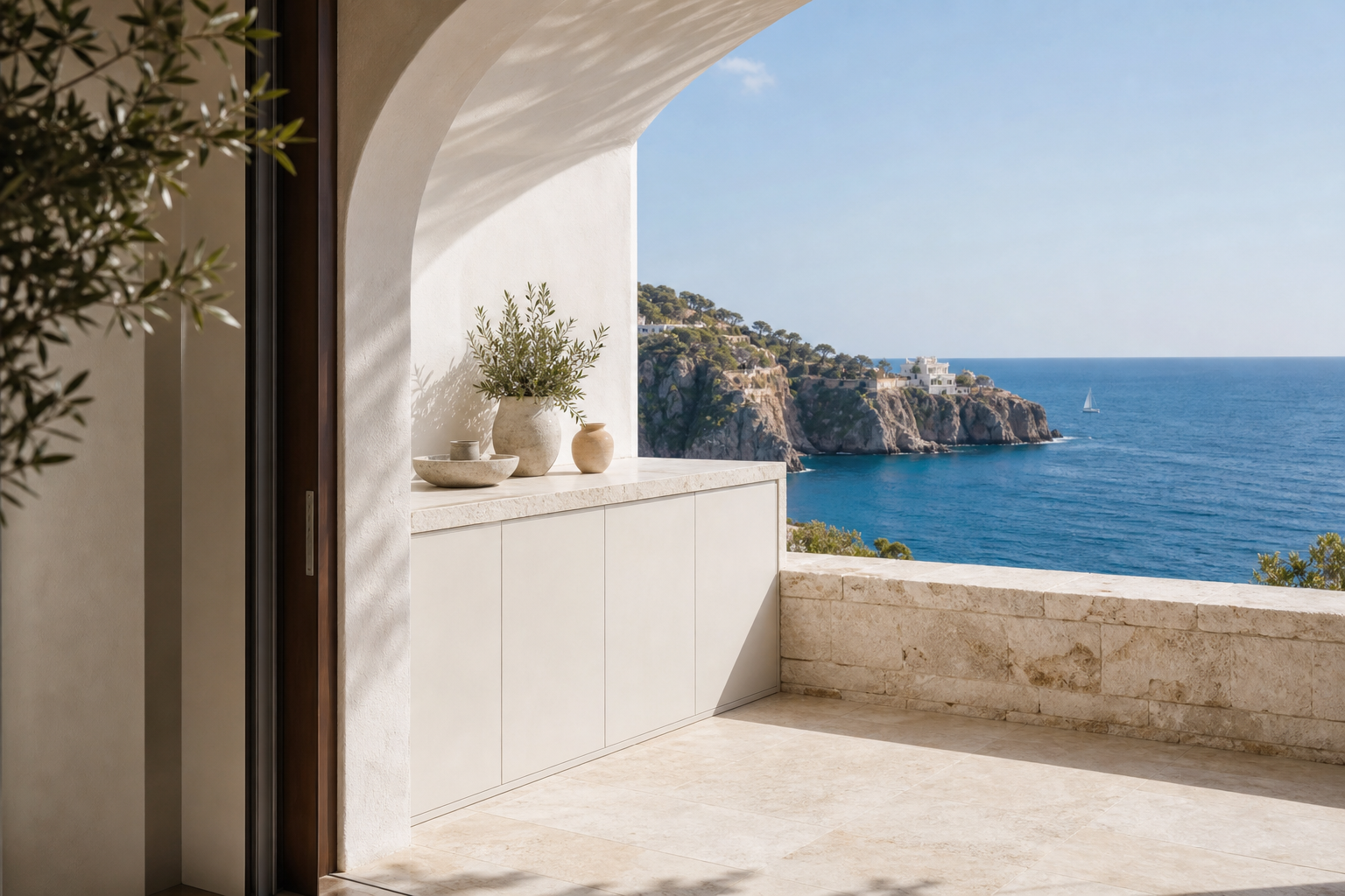 Fadior Dusk Balcony Suite with Moonlit Tea Ledge — interior room context showing cabinet integration