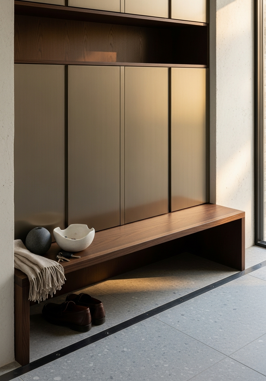 Fadior Archetype Entry Cabinet — interior room context showing cabinet integration