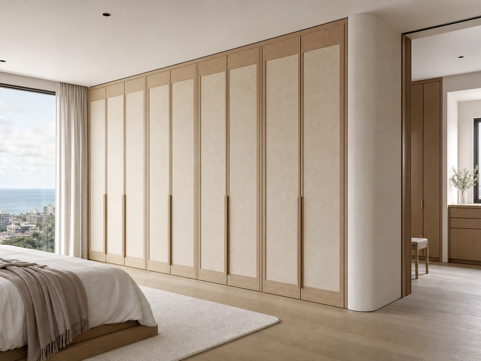 Fadior Lumiere Wardrobe Suite with Bespoke Dressing Gallery — 304 stainless steel wardrobe system, front view