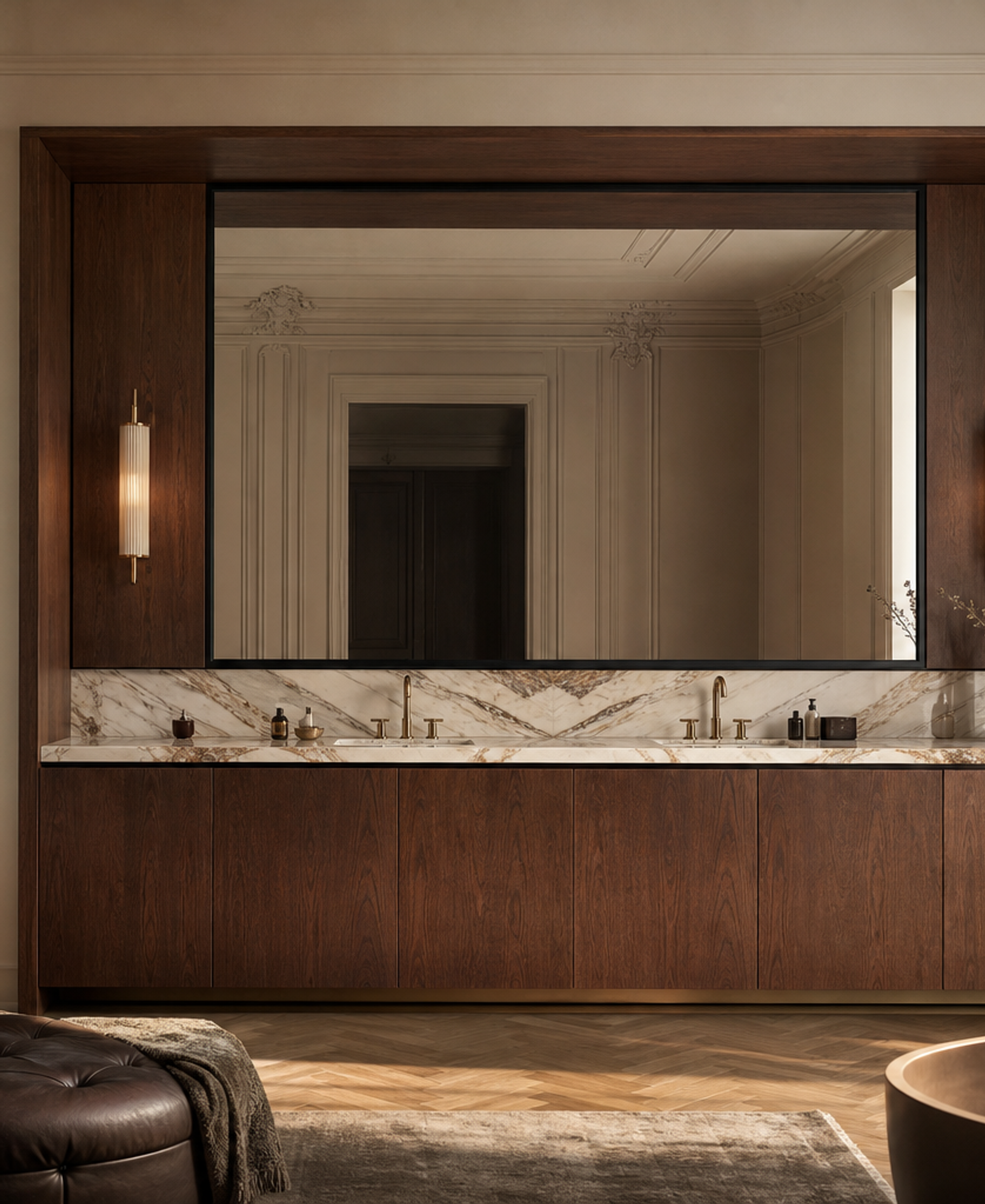 Fadior Verve Bath and Vanity Suite with Candlelit Tolerance Wash Wall — 304 stainless steel bath and vanity system,