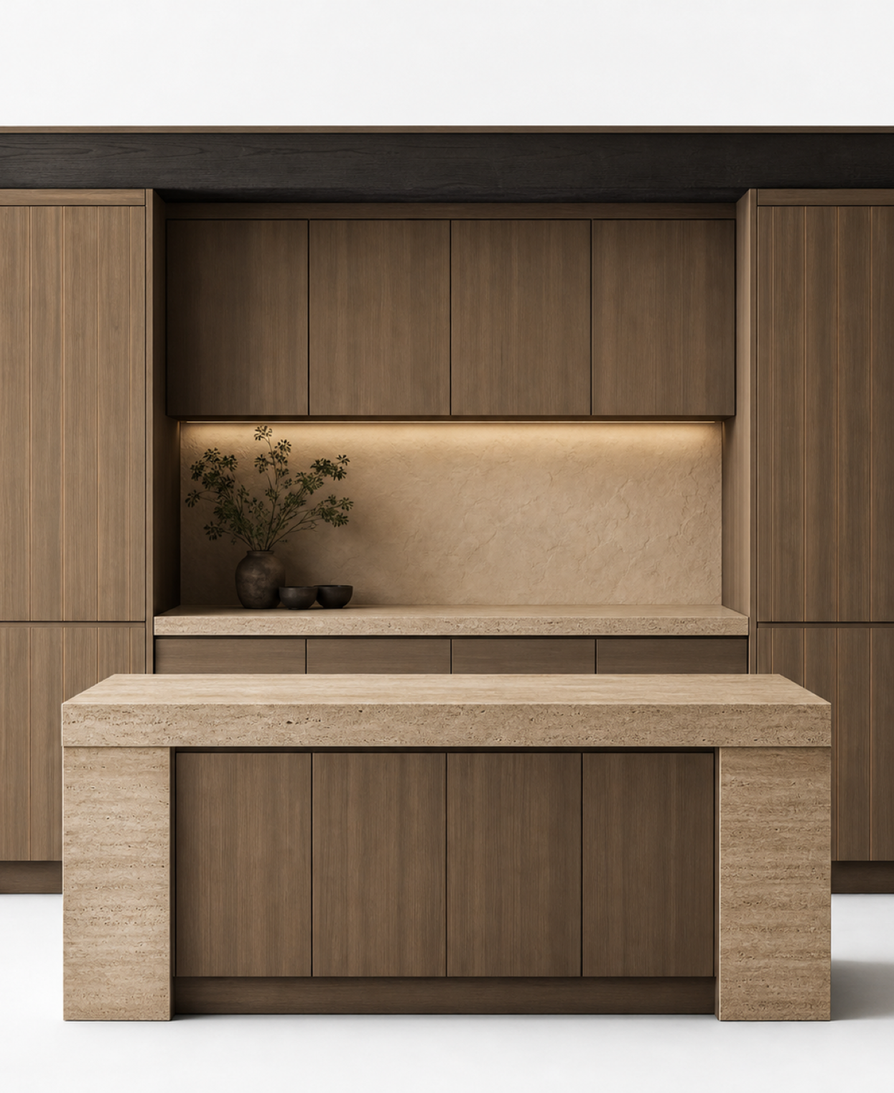 Fadior Solace Kitchen Suite with Breakfast Niche Galley — 304 stainless steel kitchen system, front view