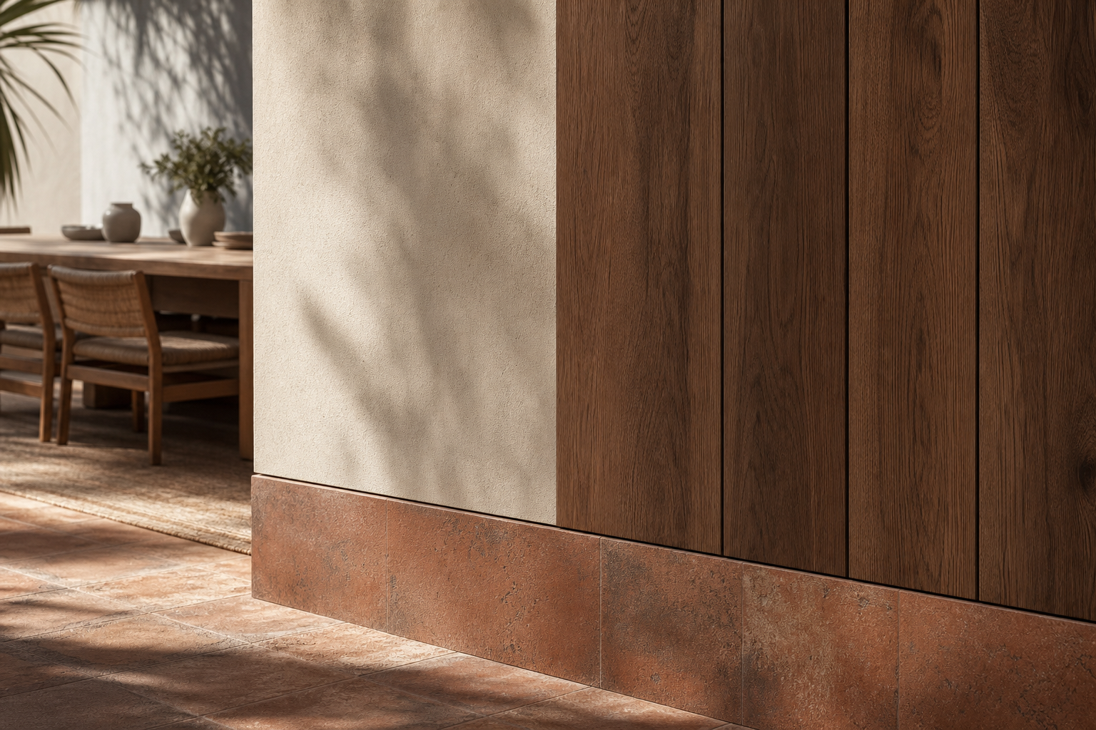 Fadior Miroir Wall Panel Suite with Spectral Partition Datum — close-up of stainless steel finish and hardware detail