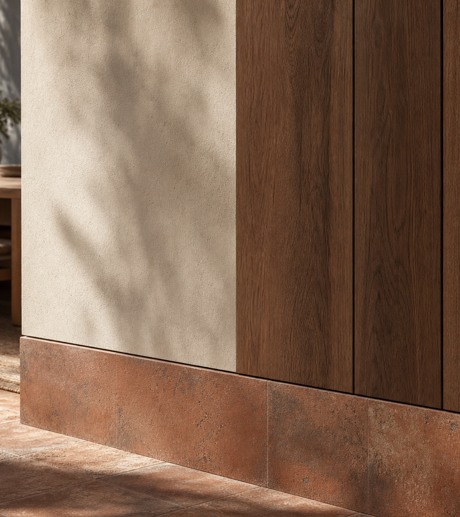 Fadior Miroir Wall Panel Suite with Spectral Partition Datum — close-up of stainless steel finish and hardware detail