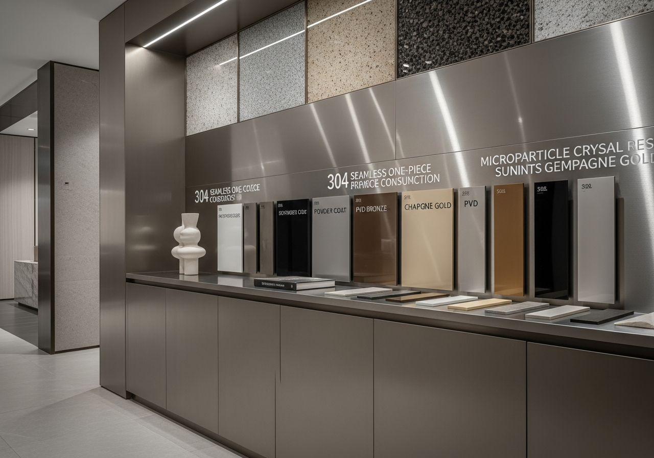Fadior Foshan Brand Temple Experience Center — material sample display wall